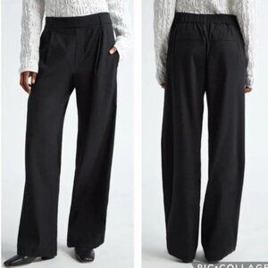 Vince Linen Blend Pleat Detail Pull On Pants Size M NEW